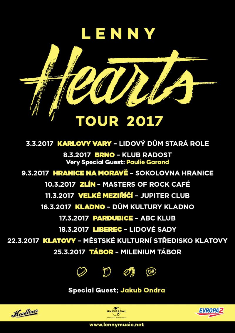 Nahlédněte do zákulisí a tvůrčí kuchyně jedné z našich nejtalentovanějších muzikantek.  Lenny představuje krátký dokument z vyprodaného HEARTS TOUR 2016 a odtajňuje termíny HEARTS TOUR 2017.