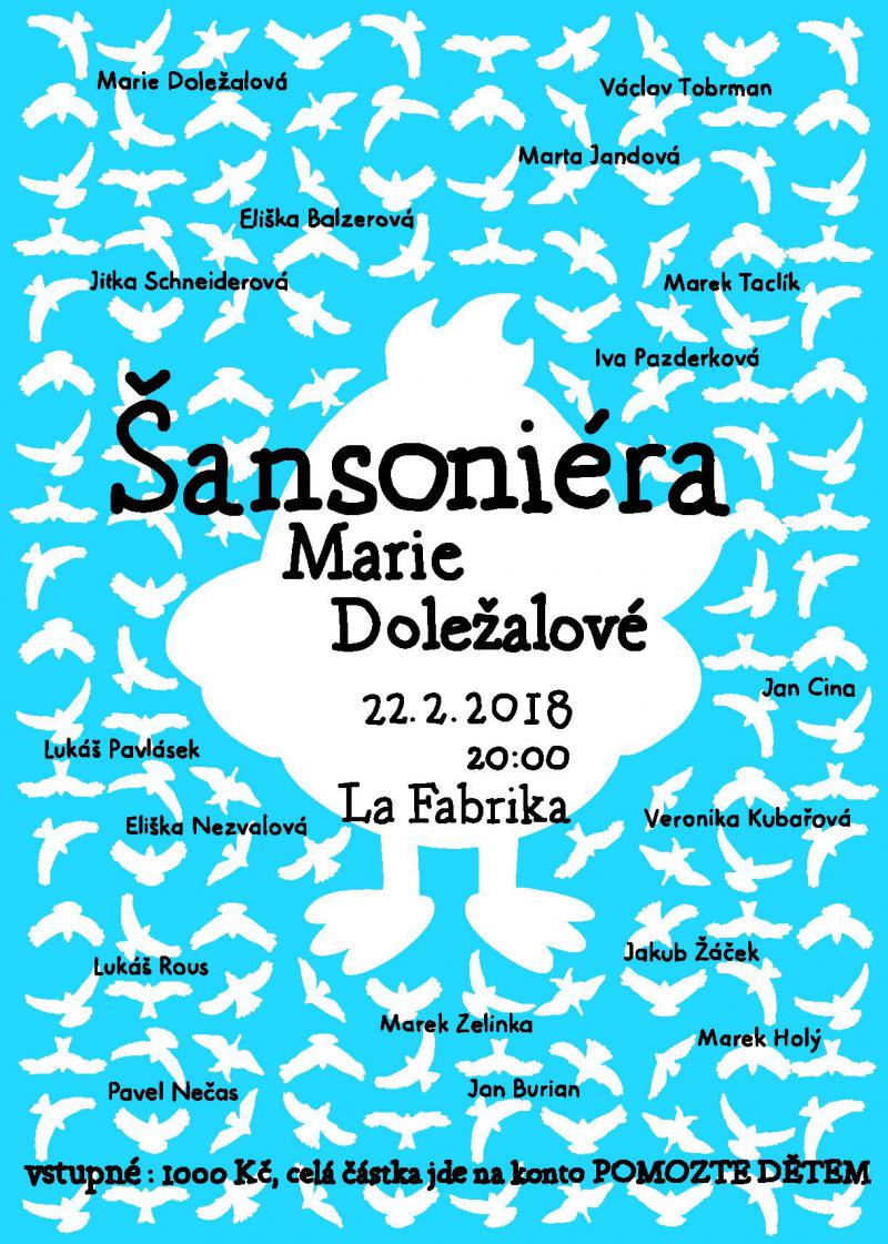 Šansoniéra Marie Doležalové pro Kuře opět po roce v La Fabrice 22. 2.