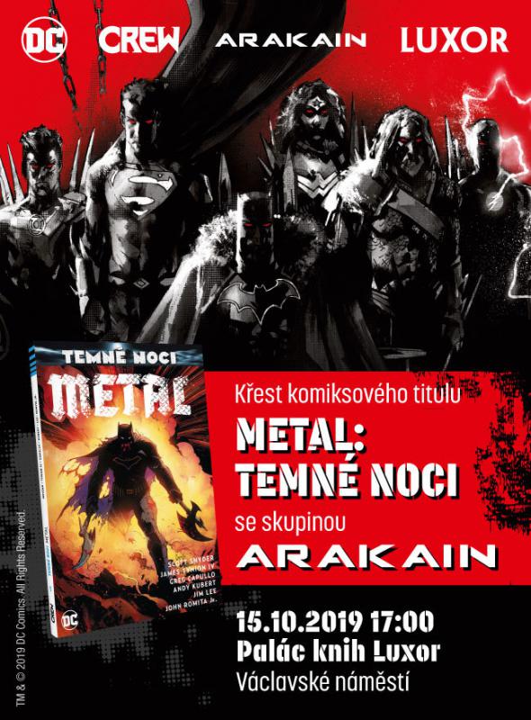 Křest komiksového titulu Metal: Temné noci se skupinou Arakain
