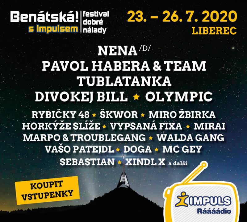 Na Benátskou! s Impulsem dorazí německá zpěvačka Nena. Další nově ohlášenou hvězdou je Paľo Habera a Team