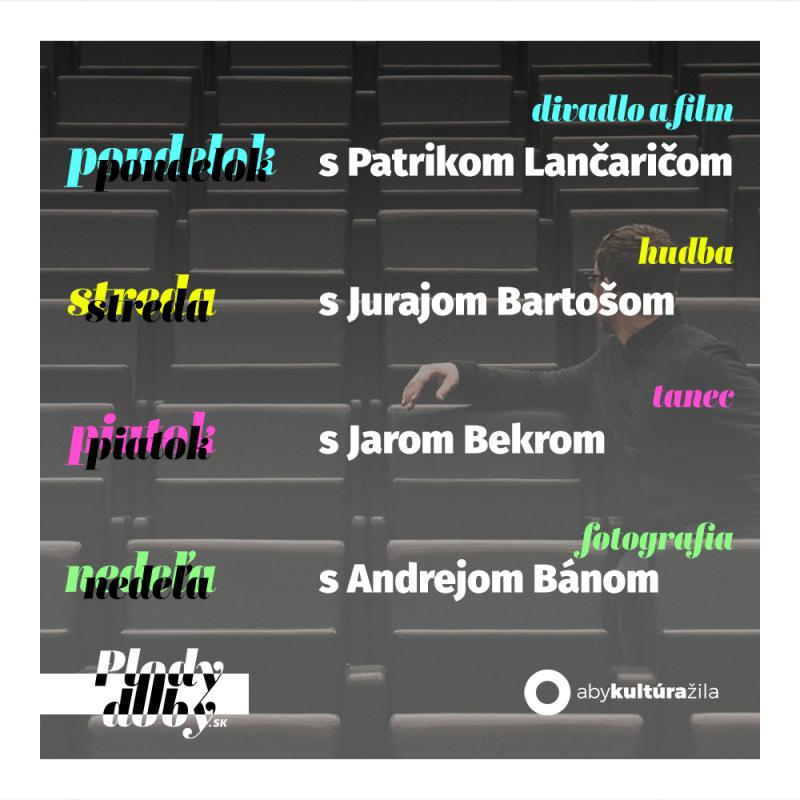 Virtuálny festival Plody doby pridáva do programu ďalšie žánre kultúry, predstavuje diskusie o fotografii, divadle, filme a tanci