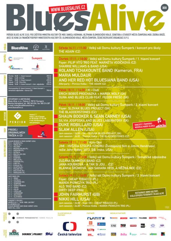 25. Blues Alive v Šumperku bude! Nabídne zahraniční legendy i důraz na domácí hudebníky