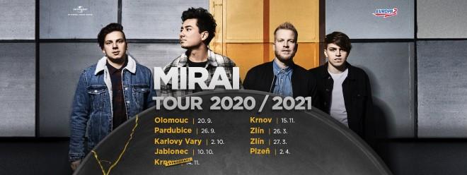 Kapela Mirai oznamuje změny v termínech   podzimní Mirai Tour 2020