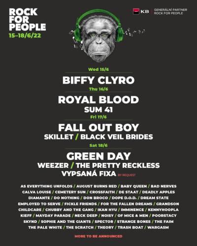 Rock for People 2022 bude čtyřdenní,  potěší fanoušky Royal Blood a Biffy Clyro