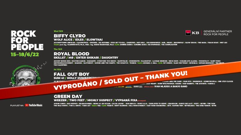 Rock for People hlásí VYPRODÁNO! Pořadatelé oznamují první jména ČT art stage a představují GEM Stage poháněnou větrem a solárními panely