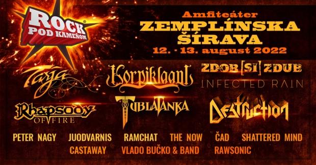 Festival ROCK POD KAMEŇOM zverejnil kompletný, dvojdňový hudobný program.