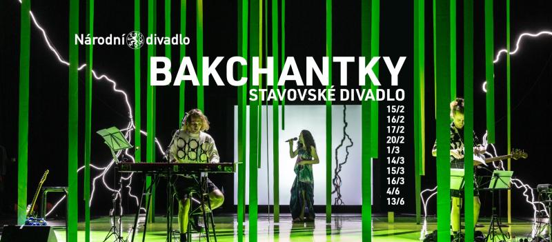 Bert & Friends na prknech Stavovského divadla. Kapela hraje v nové inscenaci Bakchantky Jana Friče.
