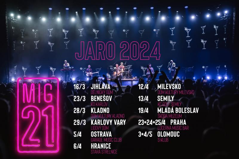 Kapela Mig 21 vyráží na jarní tour!  Oblíbená skupina zavítá do jedenácti měst napříč republikou