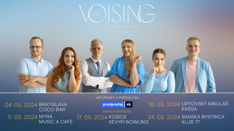 Čo koncert, to krst! Vokálna skupina Voising pokrstí nový album na piatich zastávkach slovenského turné!